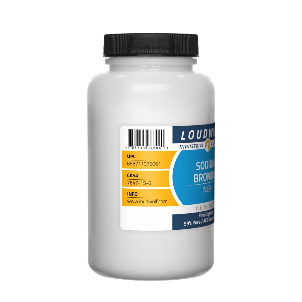Sodium Bromide, 1lb, ACS Reagent Grade, Sturdy Bottle, SHIPS SAME DAY