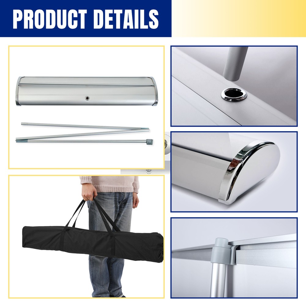 Retractable Roll Up Banner Stand with Customizable Full Color Design Banner