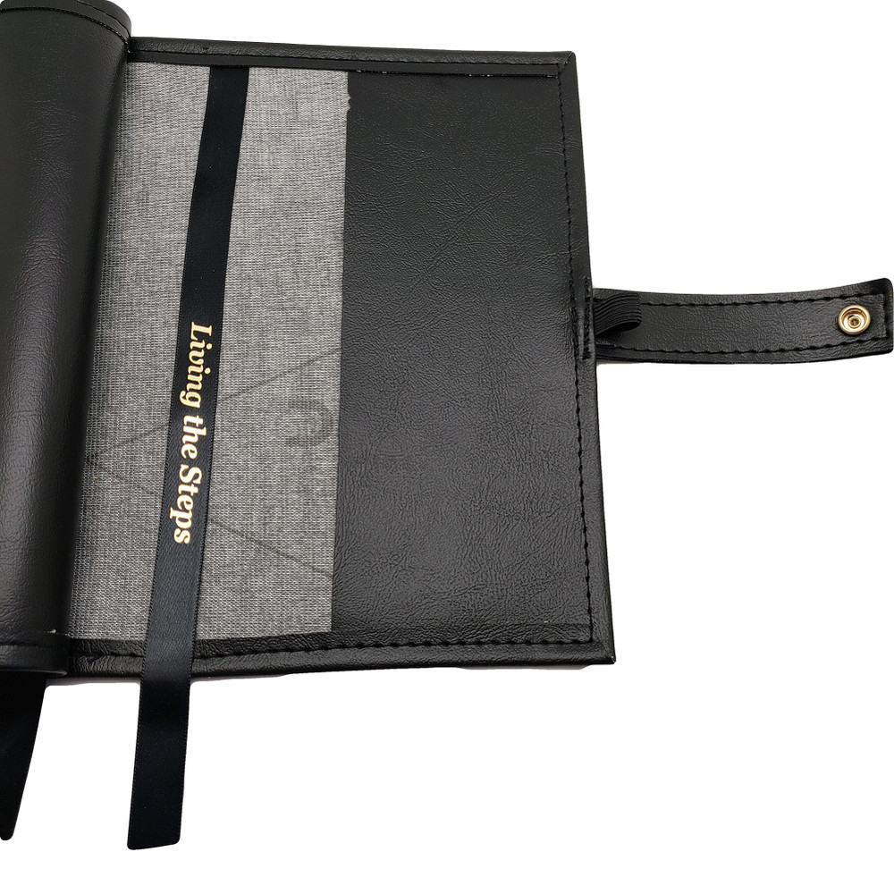 Alcoholic Anonymous Deluxe Double AA Book Cover Third Step Prayer Black