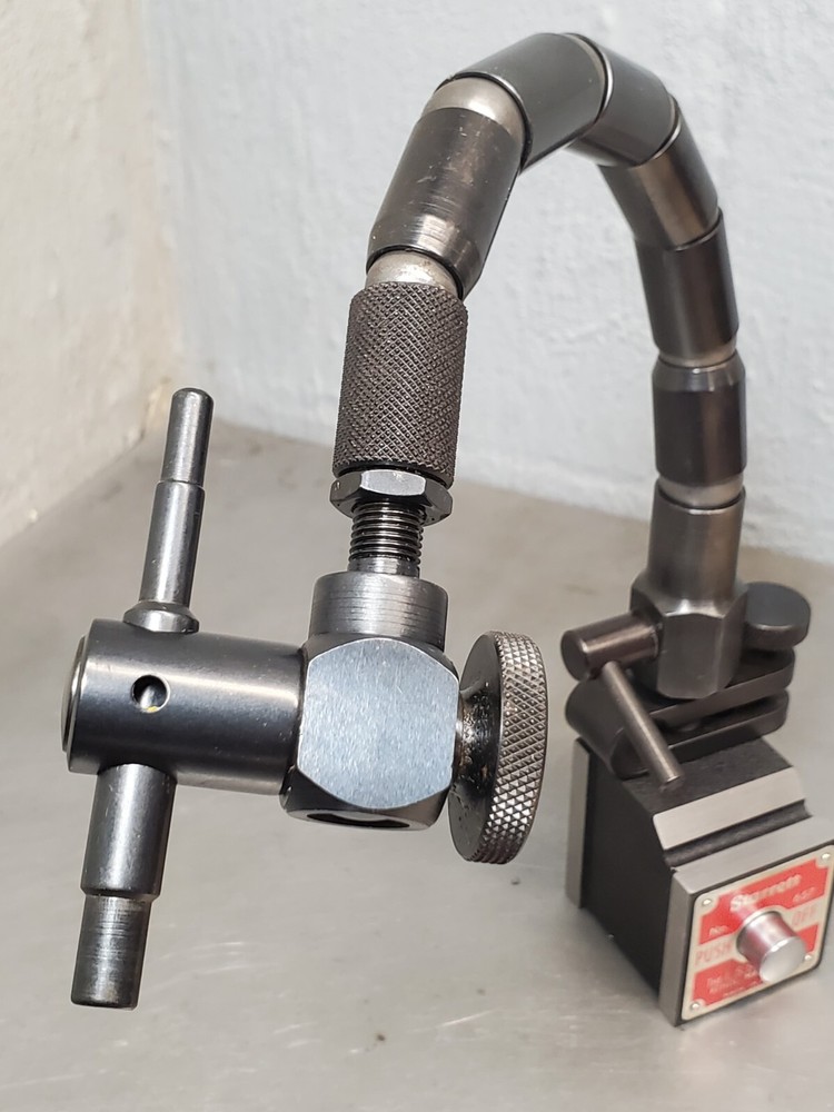 Starrett No. 657TW magnetic base w/ Flex-O-Post + 196 dial indicator set - 657