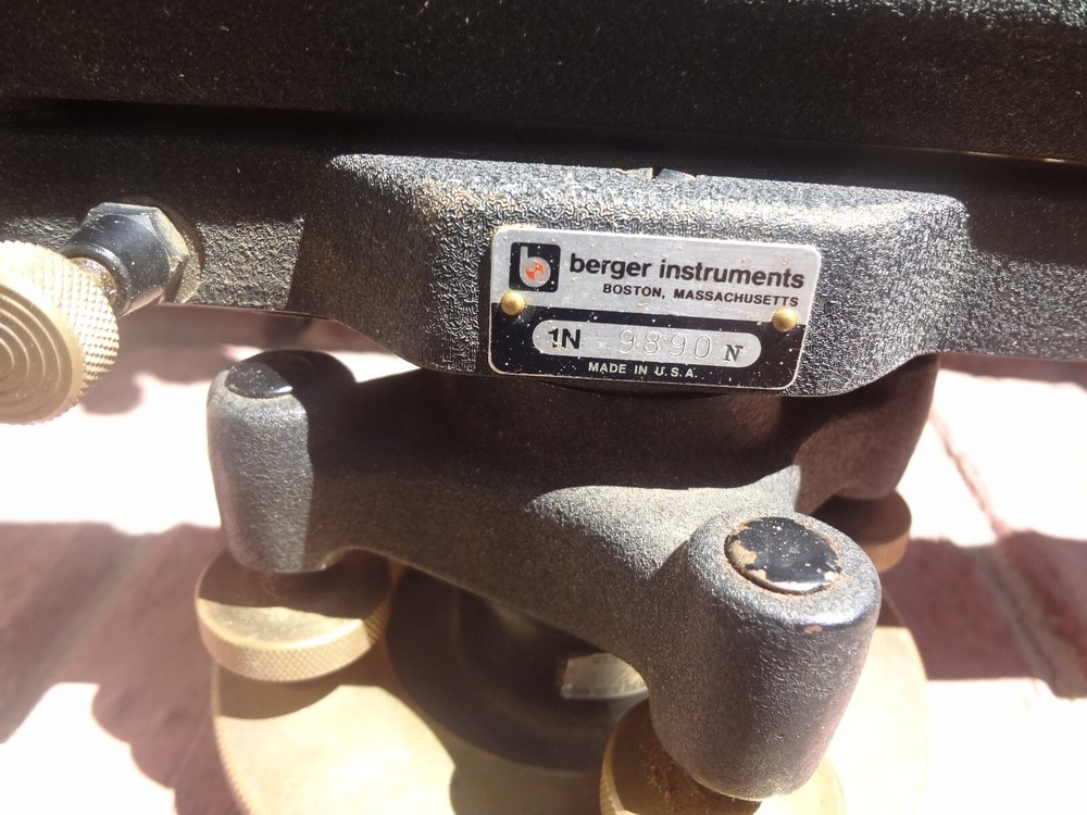 Vintage "Berger" Engineering Instruments Surveying Transit Level