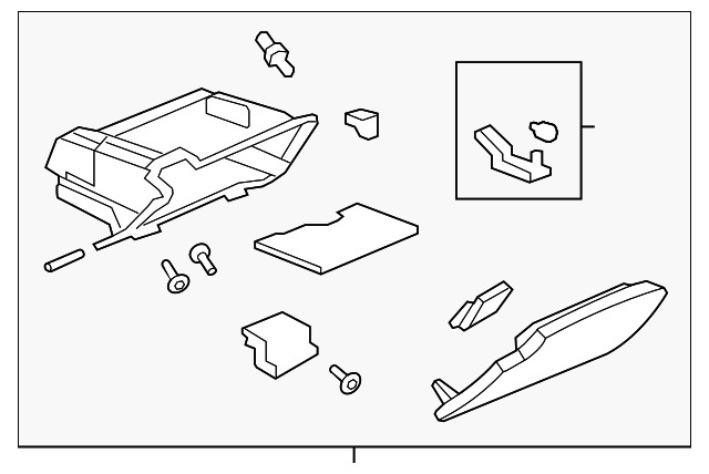 Genuine GM Light Cashmere Instrument Panel Compartment 20972809