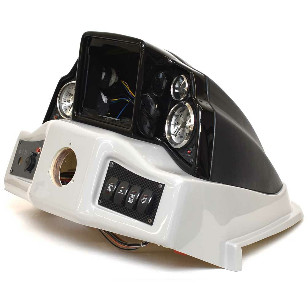 G3 Boat Gauge Dash Panel Console | Black / Gray Glossy Plastic