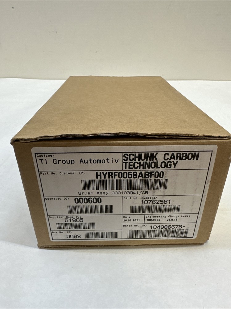 HYRF0068ABF00 SCHUNK CARBON TECHNOLOGY BRUSH ASSY (600pcs)