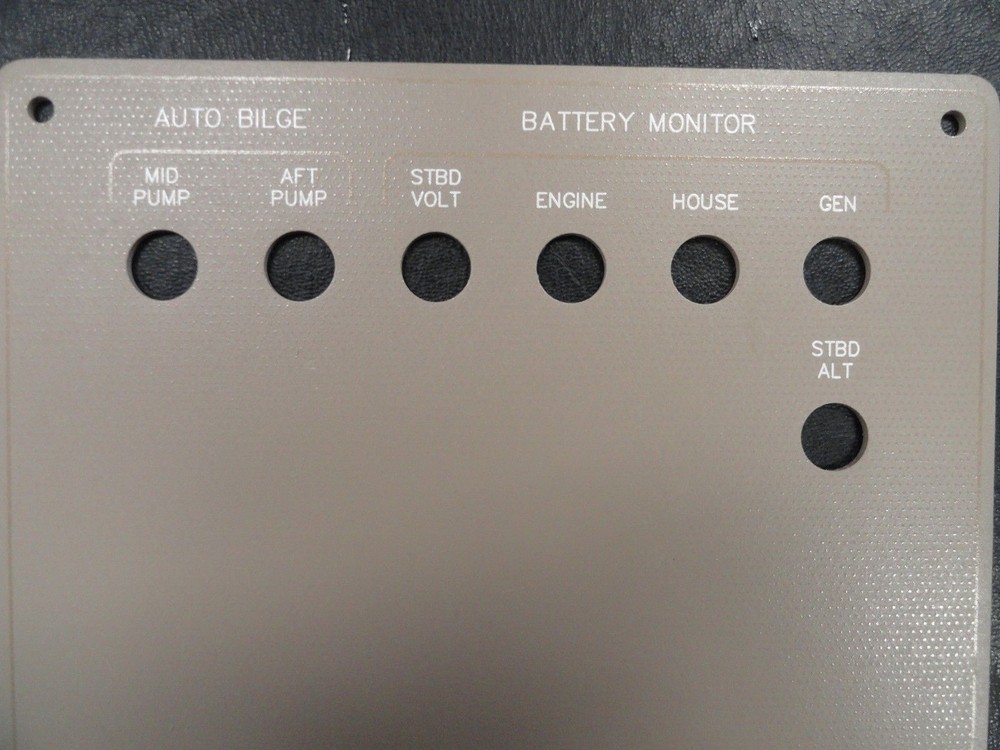 BLANK ENGINE BATTERY / BREAKER PANEL TAN 7 1/2" X 14" MARINE BOAT