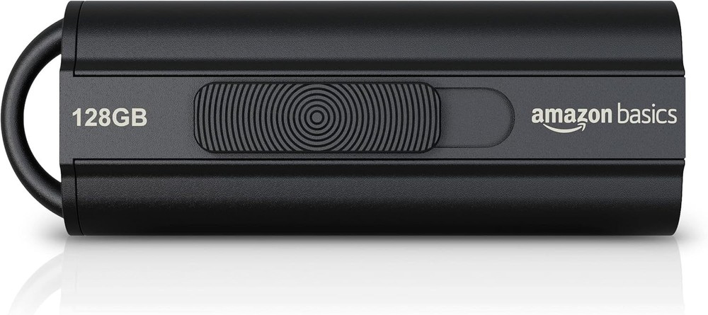 Amazon Basics 128GB Ultra Fast USB 3.1 Flash Drive Black