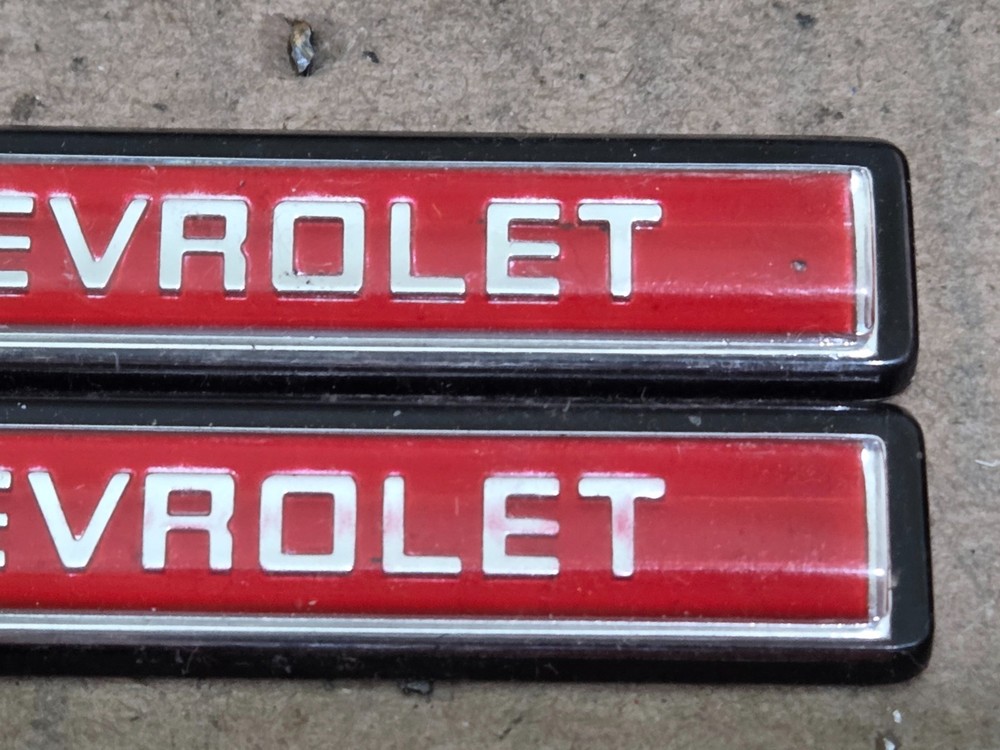 (2) CHEVROLET INTERNAL / DASH / GLOVE BOX EMBLEMS 3.2" (6545)