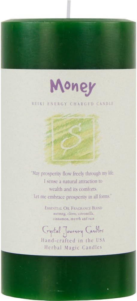 Crystal J Candle Money Pillar, 1 EA