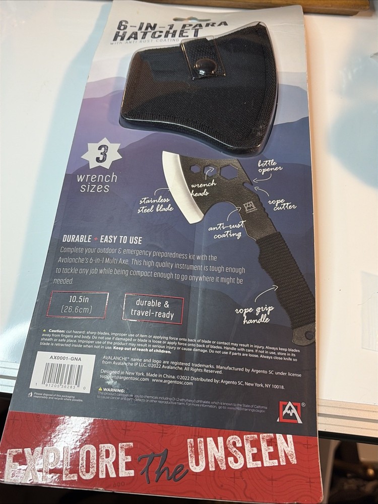 Axe W/ Sheath 6-in-1 Multi-purpose Tools Avalanche