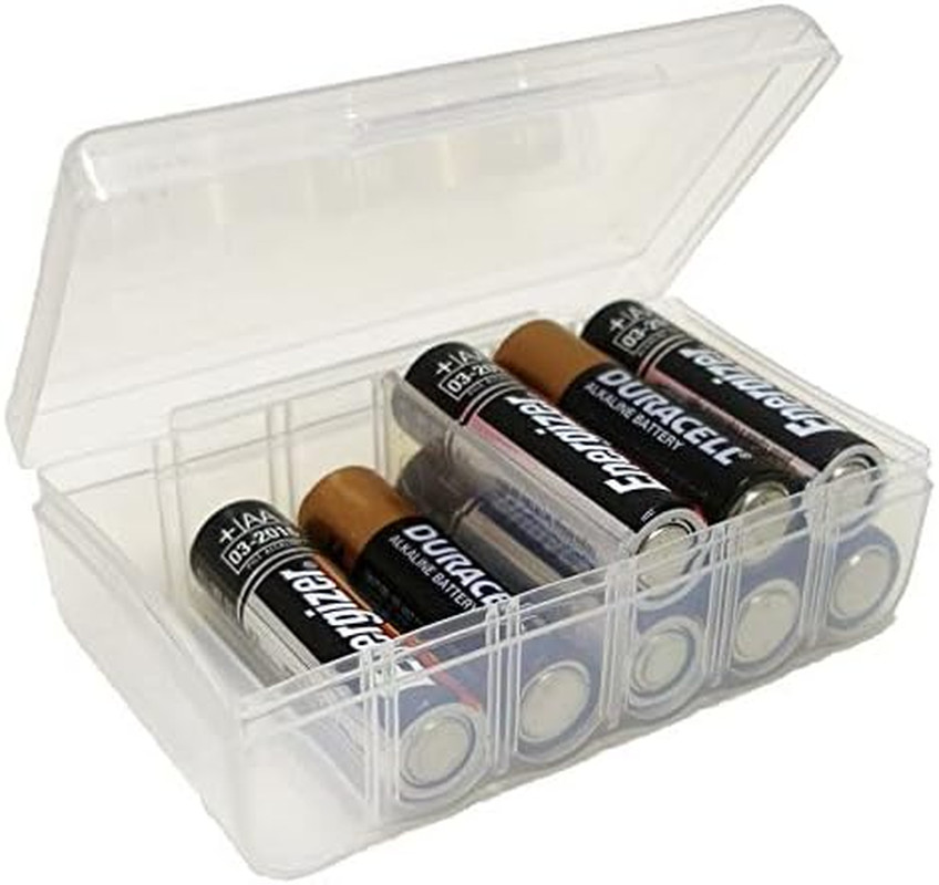 AA Battery Storage Organizer Case - Holds 12 Batteries