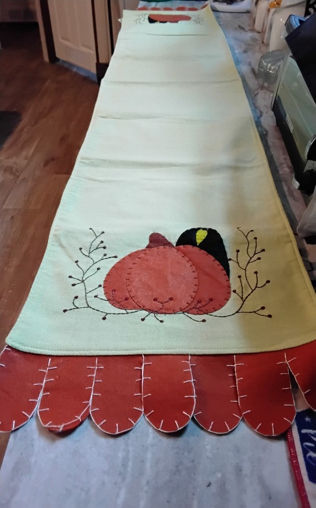 Decorative Fall/Halloween Tablerunner 70" Long (Preowned) Please see...