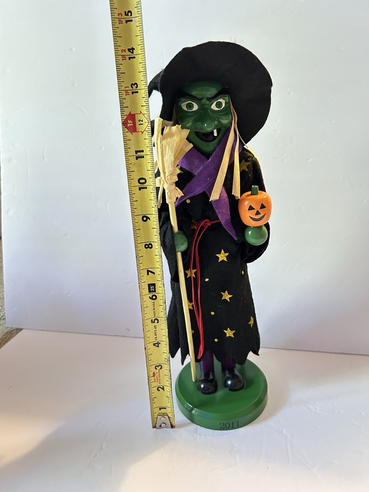 Halloween Nutcracker Wooden Witch 2011 Target 14”