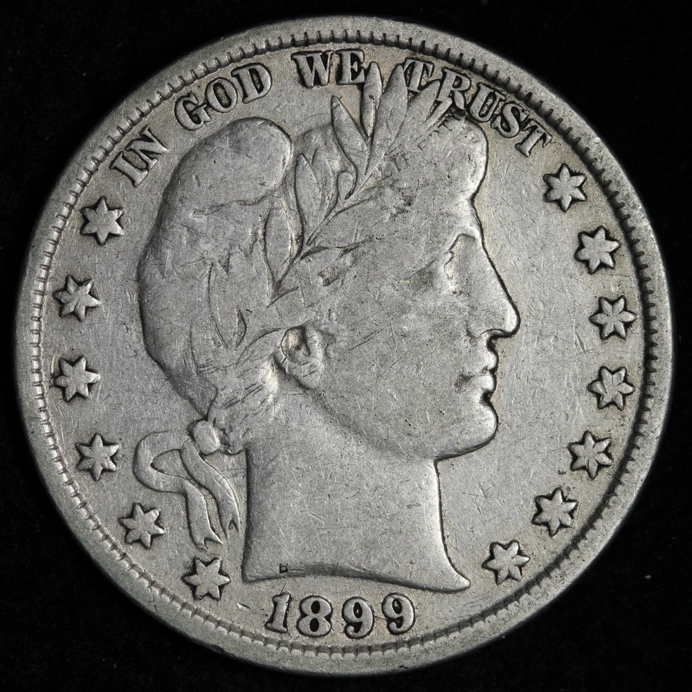 1899 Barber Silver Half Dollar VF E274 DIHN