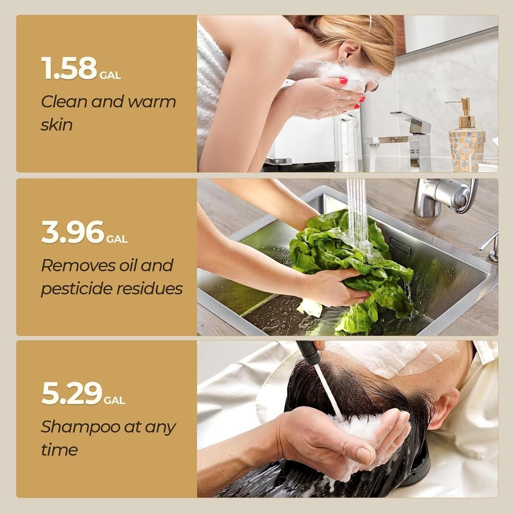 Electric Mini Tank Hot Water Heater Instant Shower Compact Storage RV 4.0 Gallon