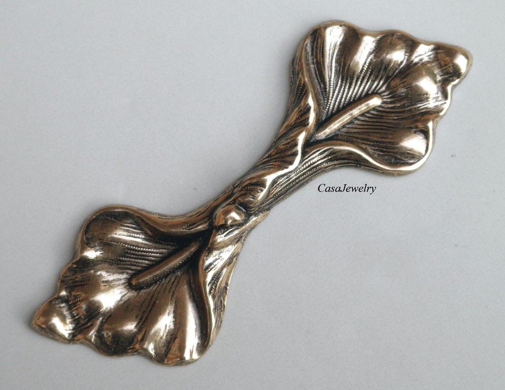 #5011 ANTIQUED GOLD DOUBLE CALLA FLOWER COMPONENT - 1 PC