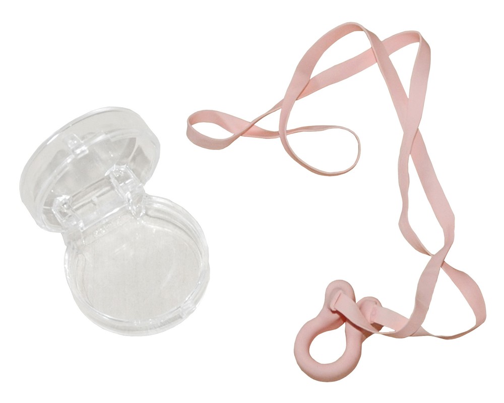 CHEX Nose Clip Rubber Covered With Elastic Head Band In Clear Solid Carry Case