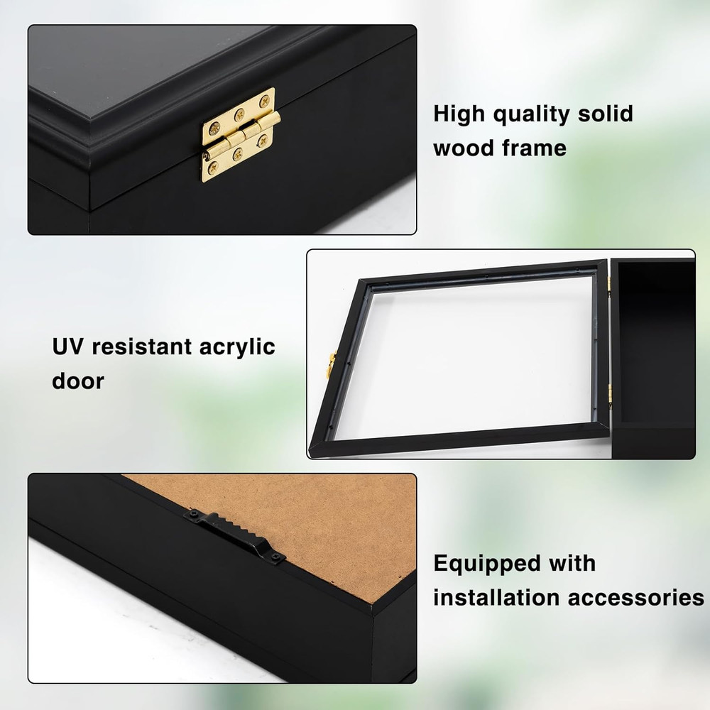 Full Size Baseball Base Plate Display Case Baseball Base Holder Display Case Cab