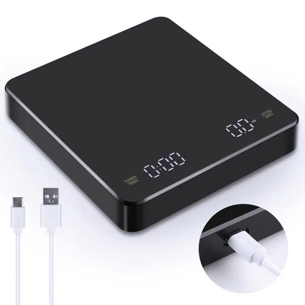 Electronic Digital Coffee Scale Tool With Timer High Precision LCD Display