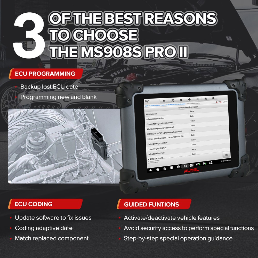 Autel MaxiSys PRO MS908S PRO II Elite Programming Diagnostic Tool OBDII Scanner