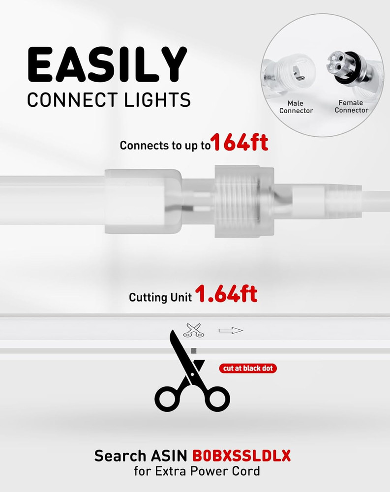 Connector Pack with ECO Neon Rope Lights - Complete Bundle Set