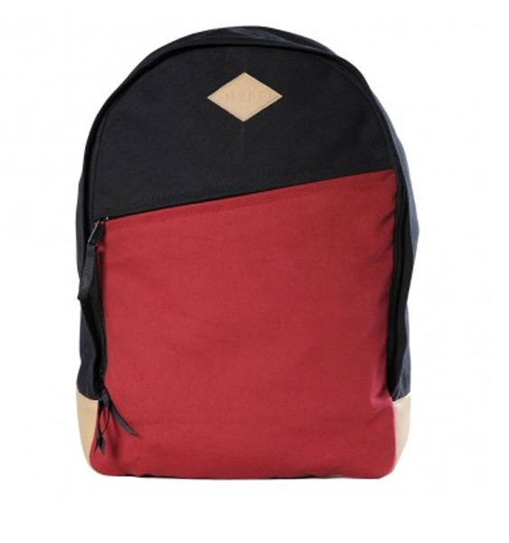 Neff Classy Daily Utility Backpack, Black and Maroon New Multicolor