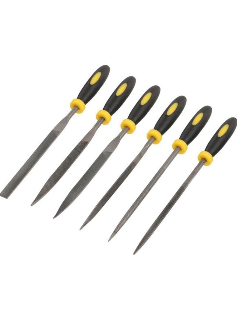 17-Piece Metal File Set Triangular Flat Round Half-Round New