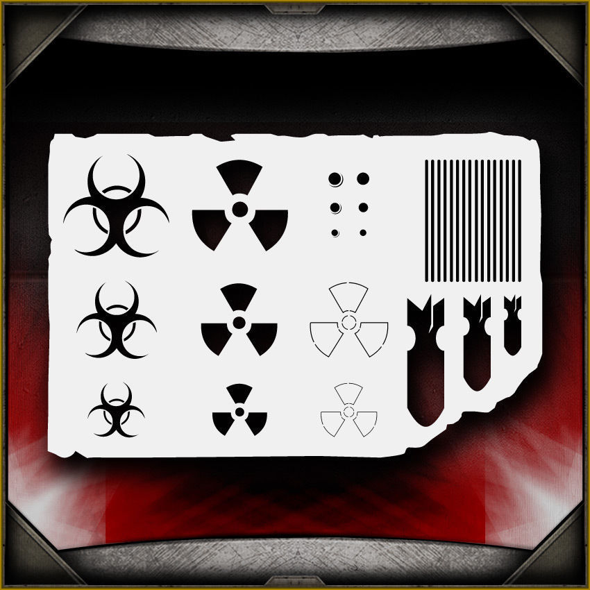Meltdown Airbrush Stencil Template Airsick
