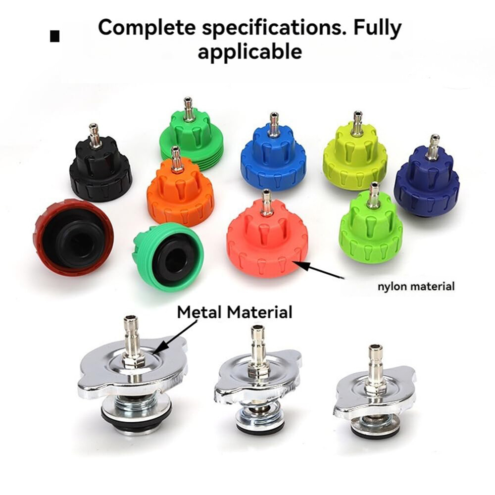 18Pcs Radiator Pump Pressure Leak Tester Detector Coolant System Test Tool Kit