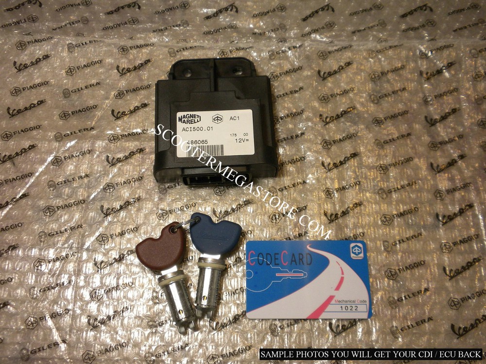 ++ PIAGGIO LIBERTY 125 ECU CDI COMPUTER KEYS IMMOBILIZER CODING SERVICE