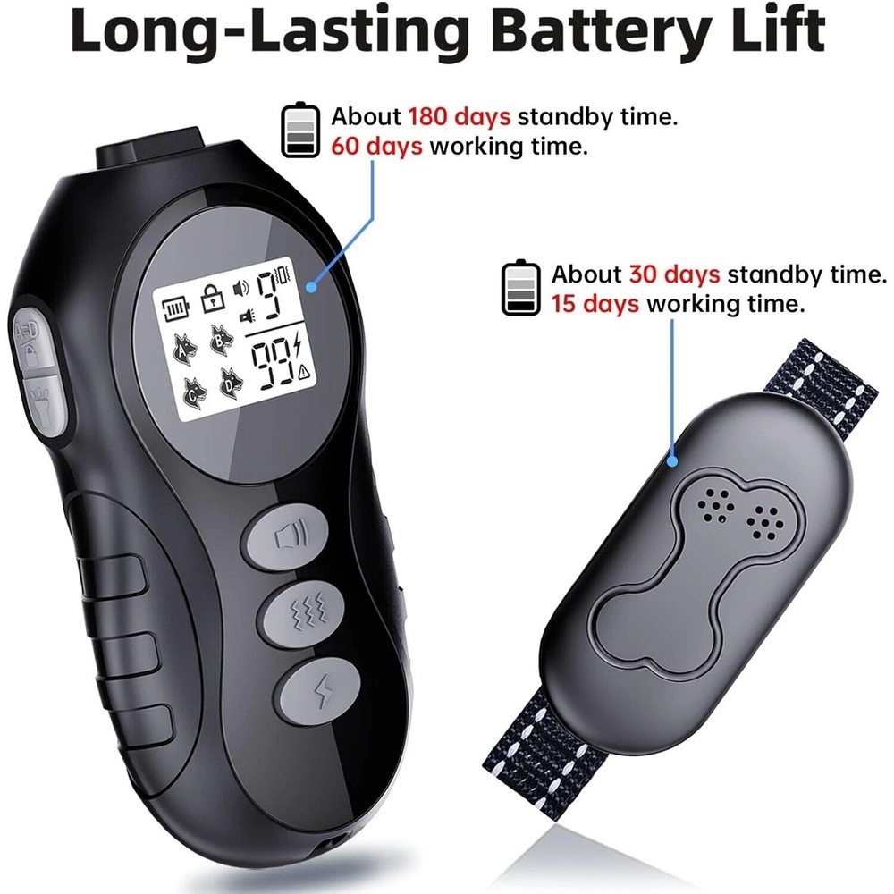 Multi Dog Training System Rechargeable and Waterproof Collar and Remote