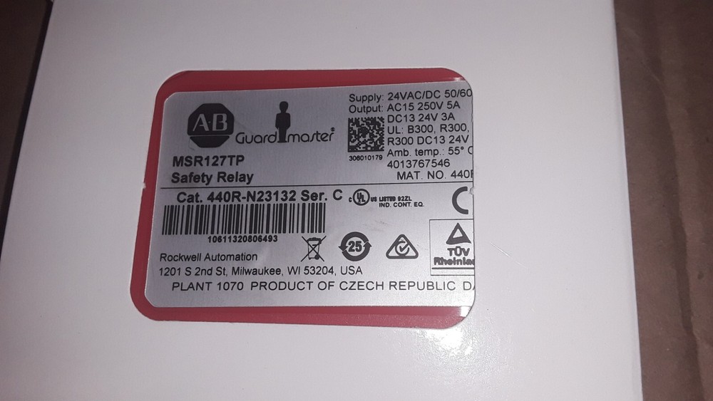 440R-N23132 Allen Bradley GuardMaster MSR127TP Safety Relay 440RN23132