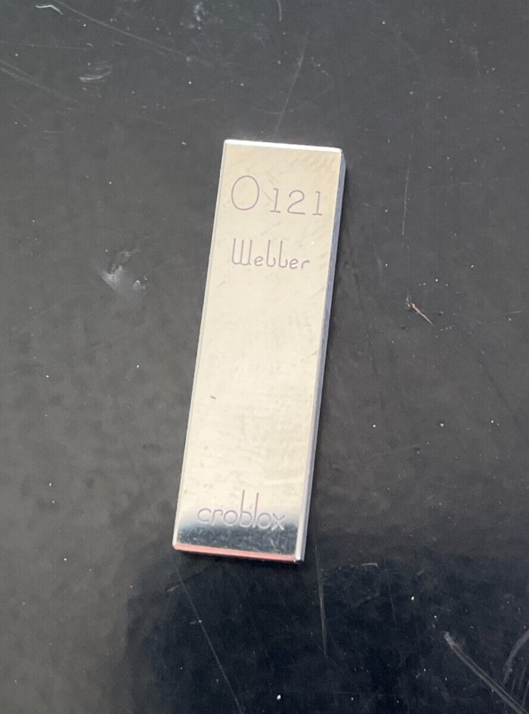.121" Starrett-Webber Gage Block with certification