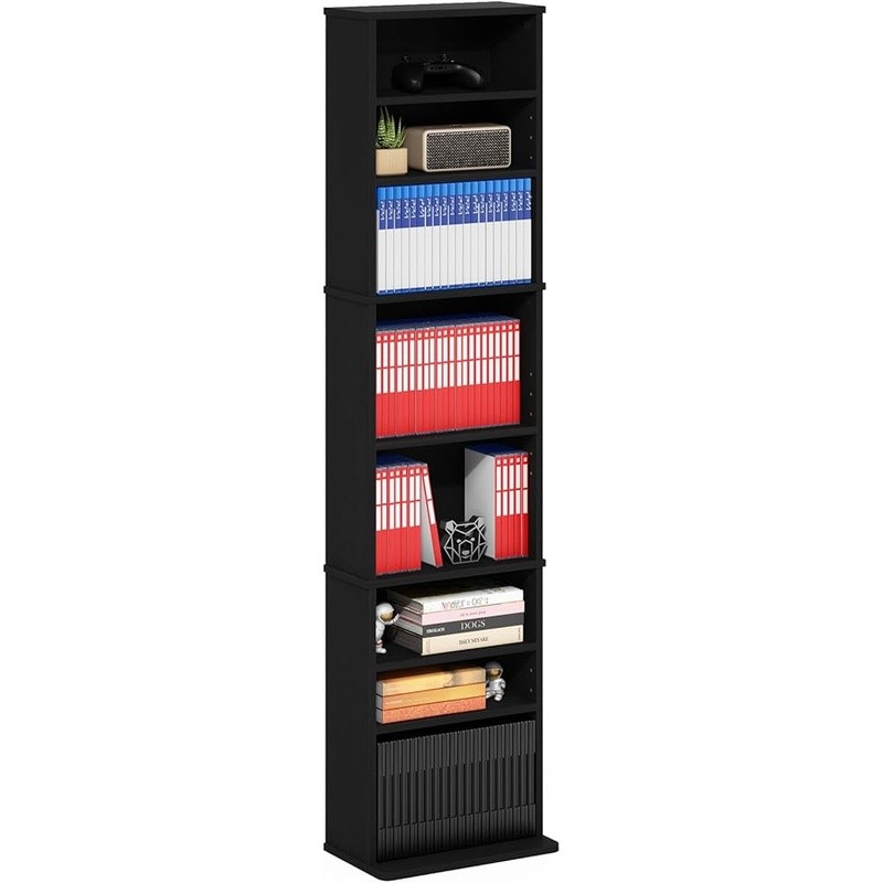 Adjustable Media Storage Rack DVD CD Shelf Durable Space Saving Organizer New