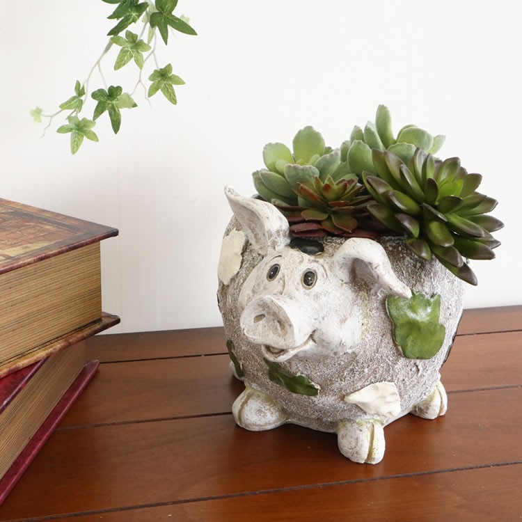 Pig Planter Gardening Pot, Size 3 (9cm)