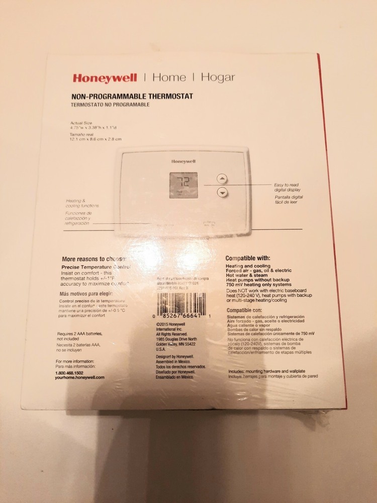 Honeywell RTH111B Digital Non-Programmable Thermostat - White