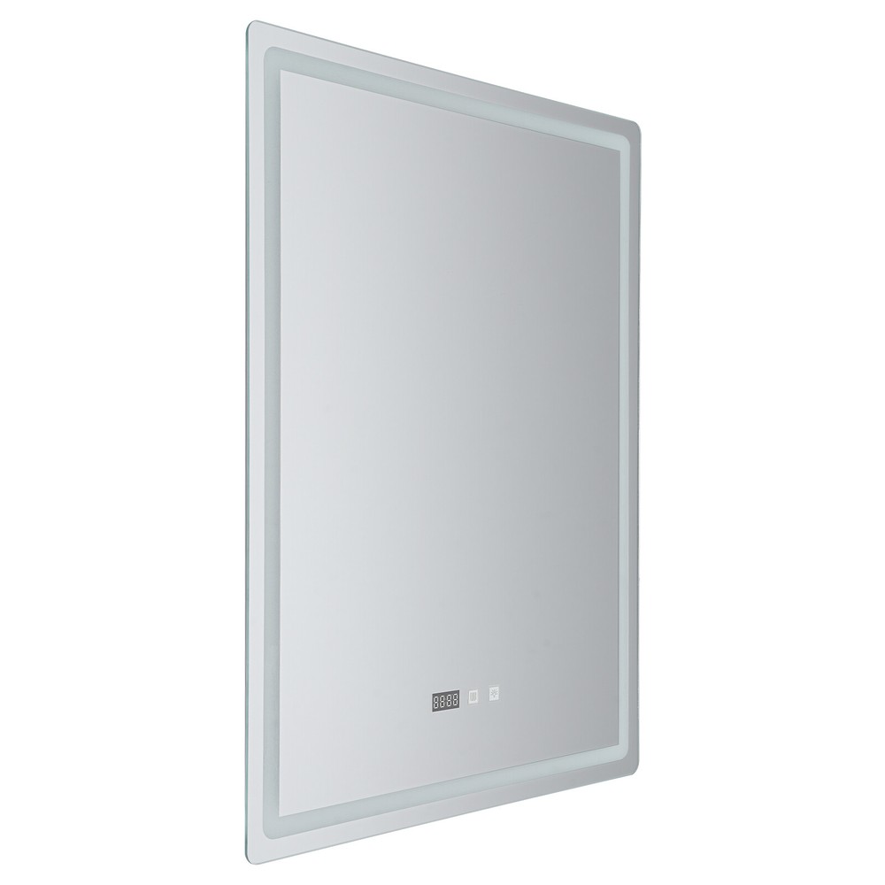 LED-Bathroom-Mirror Rectangular Dimmable Anti-Fog Mirror w/ Light Wall Mounted