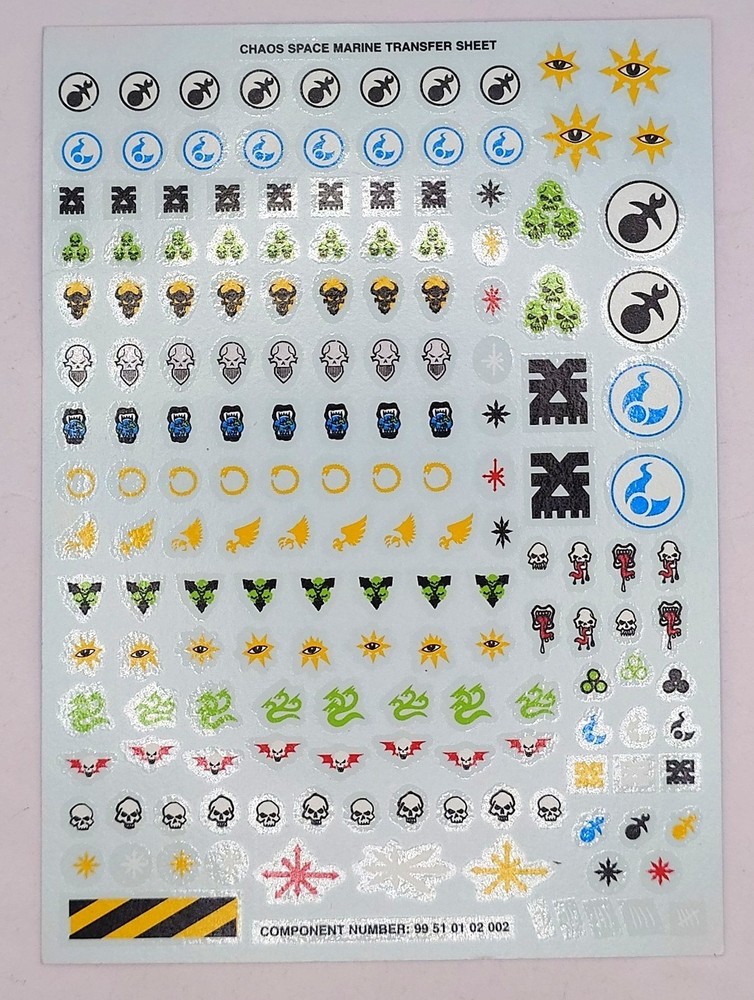 Warhammer 40k Transfer sheet Chaos Space Marines 2000s
