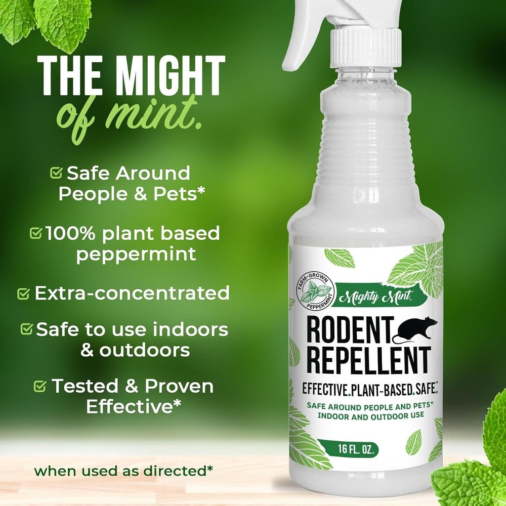 Extra-Strong 16 oz Peppermint Oil Spray - Pet-Friendly Rodent Control Solution