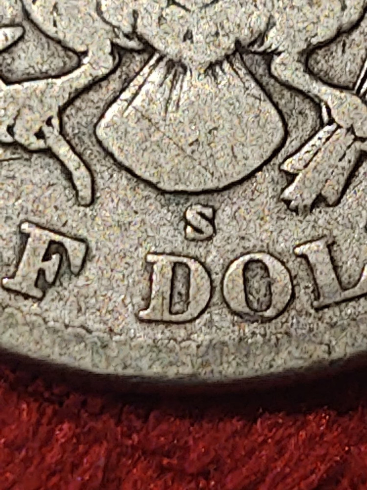 1905-S Barber Silver Half Dollar High Fine Partial LIBERTY