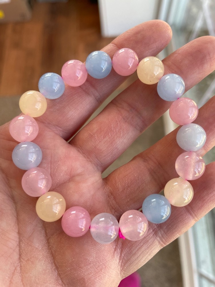 Morganite bracelet 10mm