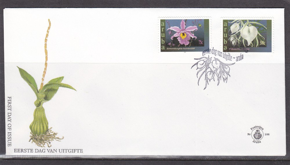 Arubu Issue FDC 2003 (106) Orchids - Flowers