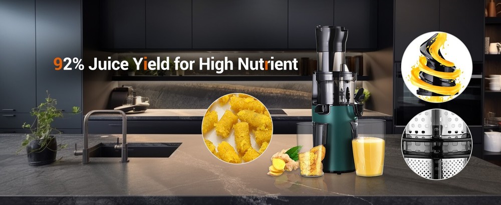 Slow Juicer Machine Masticating Cold Press Juicers Squeezer Vegetable Processor