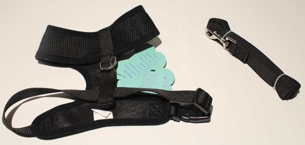 PUPTECK Dog Harness MEDIUM 5' Leash Mesh Breathable Lightweight Padded No Pull