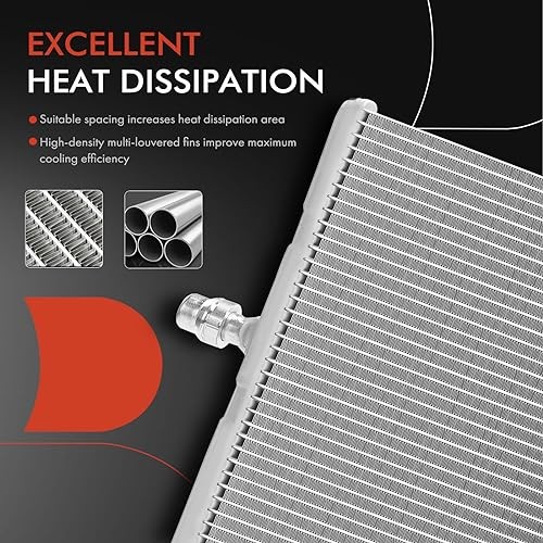 Engine Coolant Radiator Assembly Compatible with Mercedes-Benz E300 2017