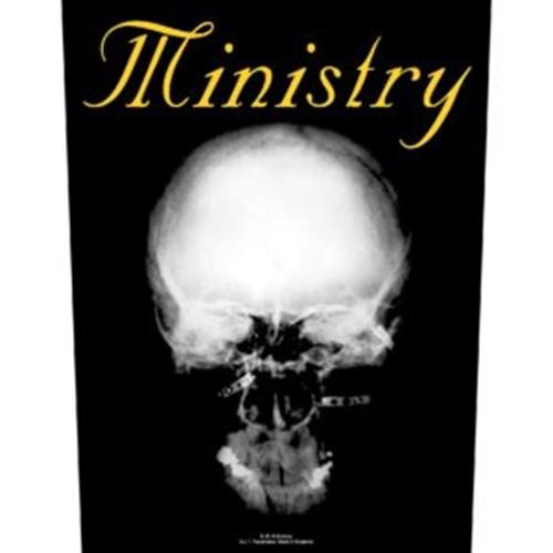 Ministry Sew On Canvas Back Patch Skull Logo