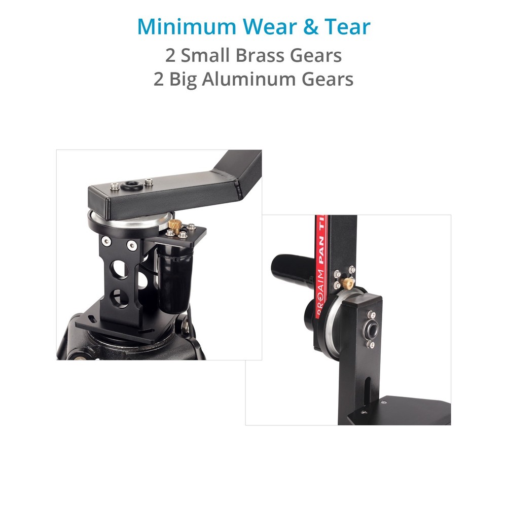 PROAIM Sr. Motorized Pan Tilt Head with 12V Joystick Controller for Camera Jib
