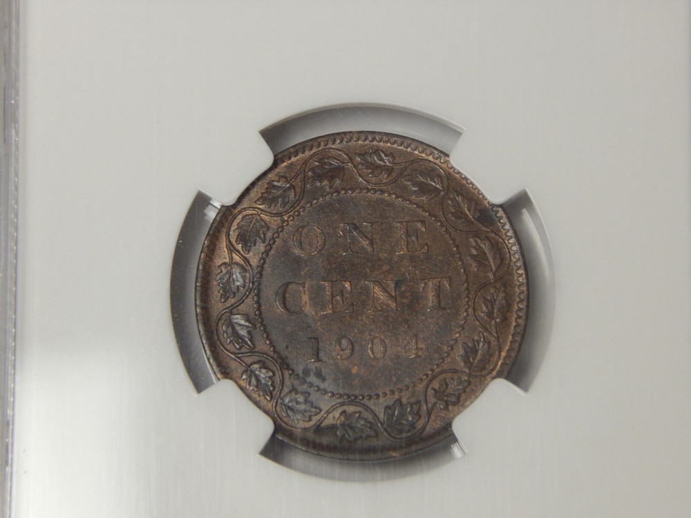 1904 Canada 1c Large Cent NGC MS 61 BN