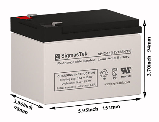 12 Volt 15 Amp Electric Scooter Battery