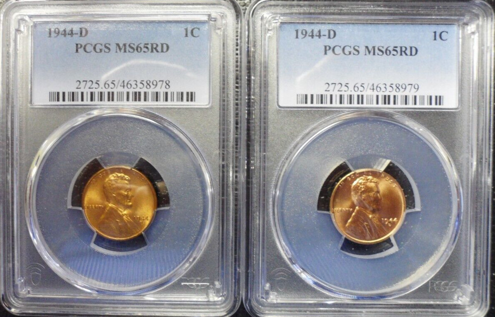 1944-D Lincoln Wheat Cent PCGS MS 65 RED