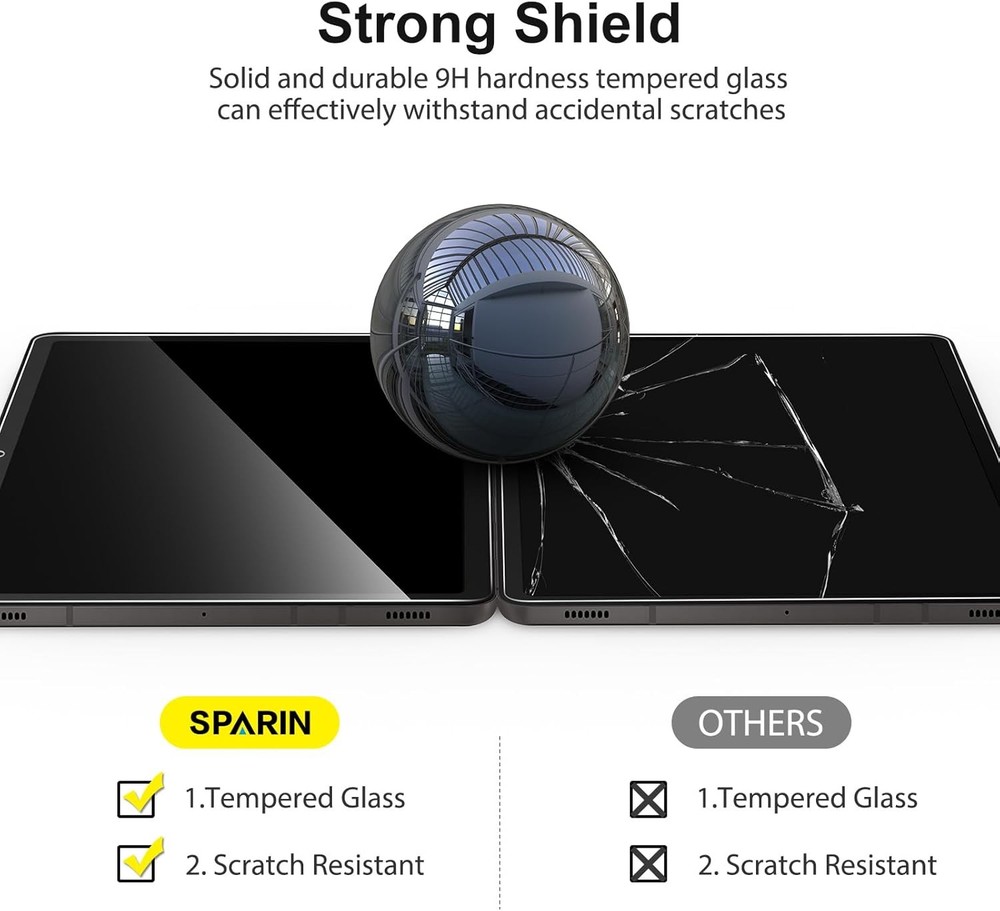 SPARIN 2 Pack Screen Protector for Samsung Galaxy Tab A9 Plus 11 Transparent